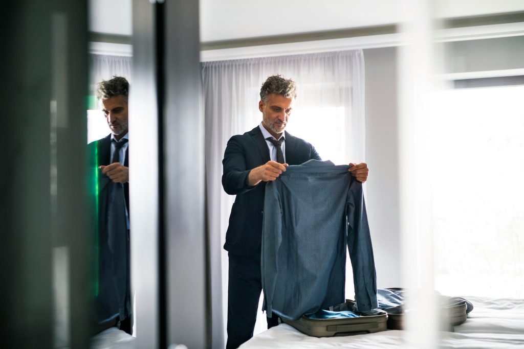 How to fold dress shirts for travel