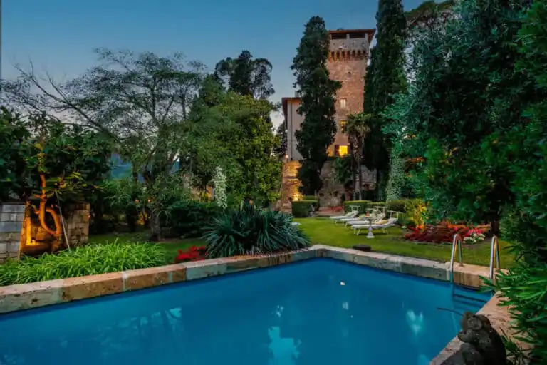 The tuscan castle swimming pool