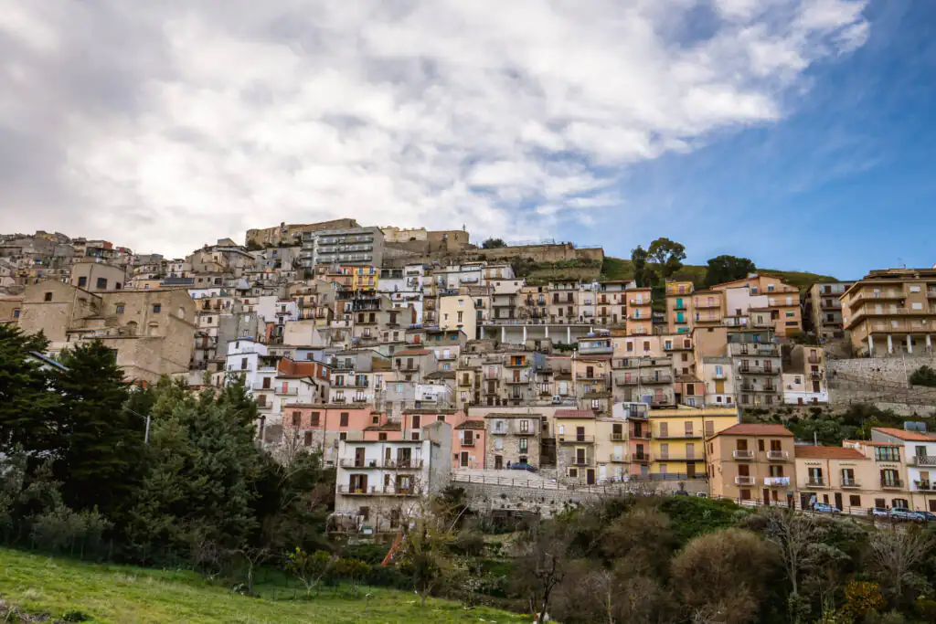 The hillside town of Cammarata, part of a family heritage trip to Sicily.
